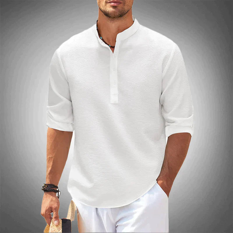Heren Stijlvol Katoenen Overhemd – Slim Fit, Ademend