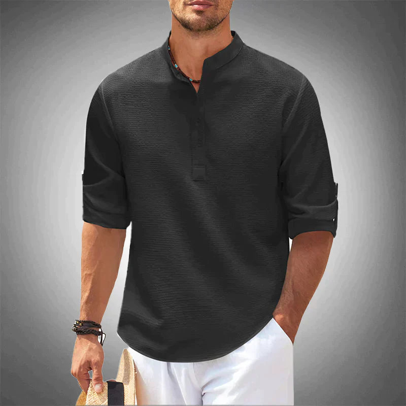 Heren Stijlvol Katoenen Overhemd – Slim Fit, Ademend