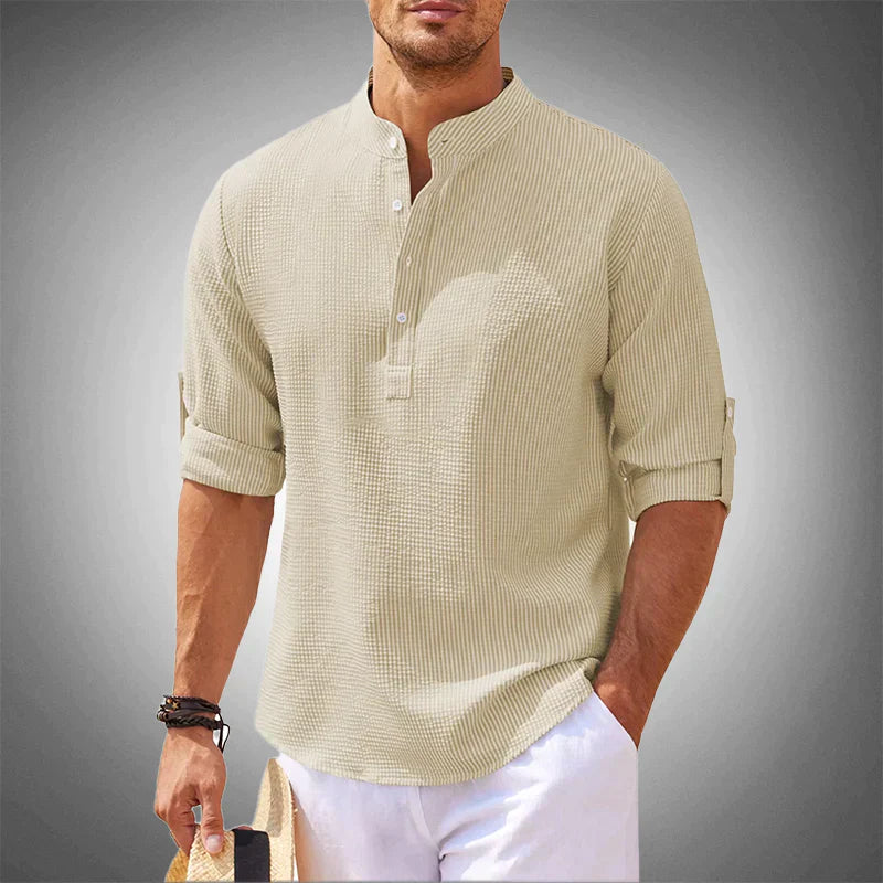 Heren Stijlvol Katoenen Overhemd – Slim Fit, Ademend