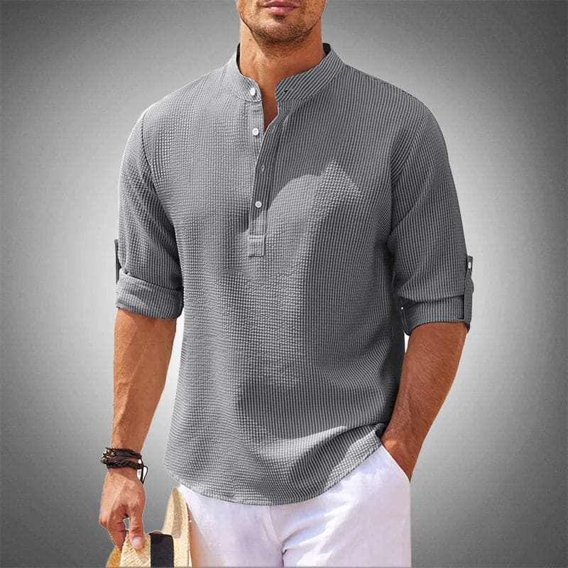 Heren Stijlvol Katoenen Overhemd – Slim Fit, Ademend
