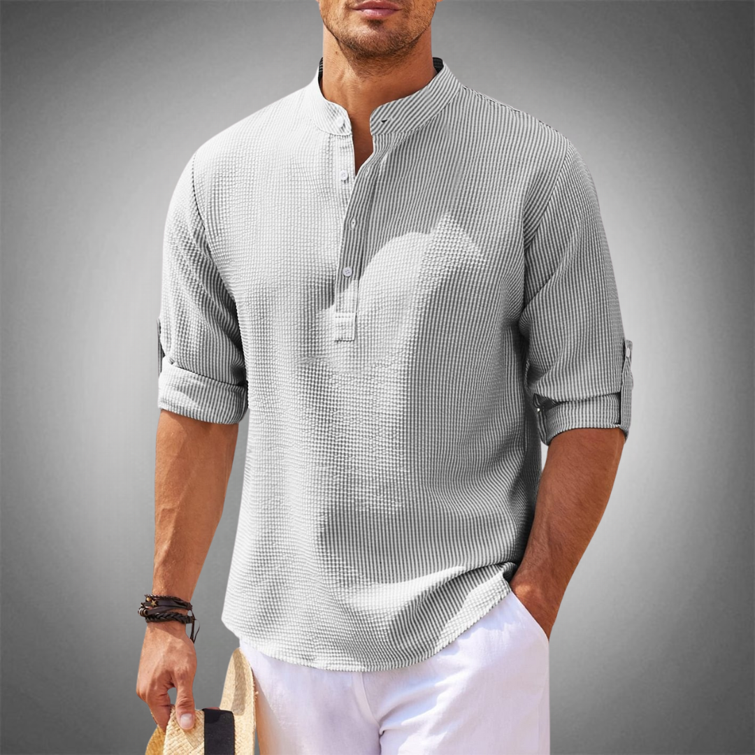 Heren Stijlvol Katoenen Overhemd – Slim Fit, Ademend