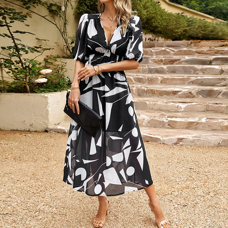 Nina | Trendy bloemenjurk
