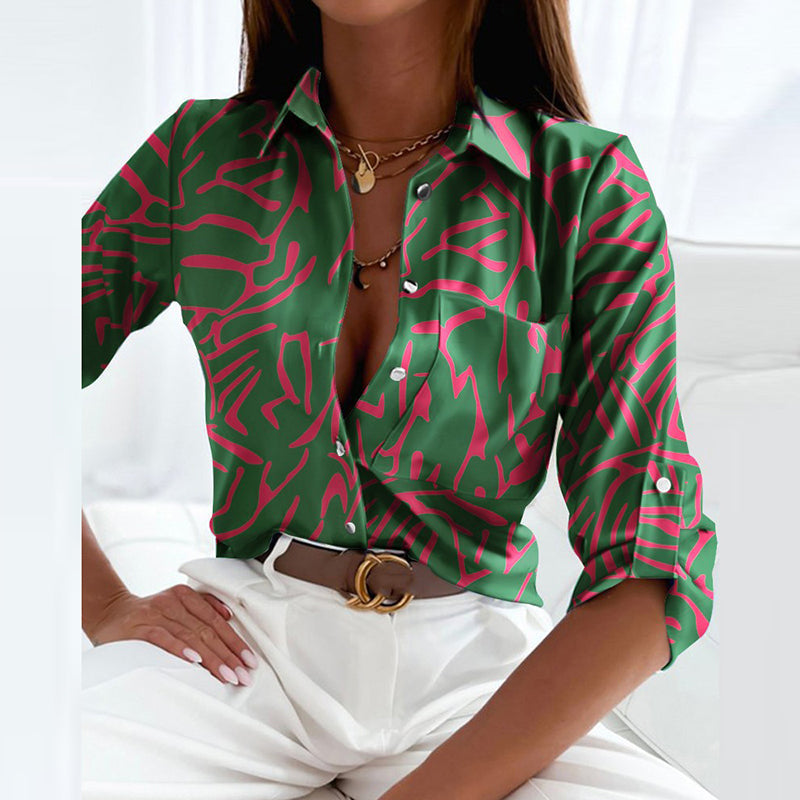 Anouk - Stijlvolle Blouse met Omlegkraag