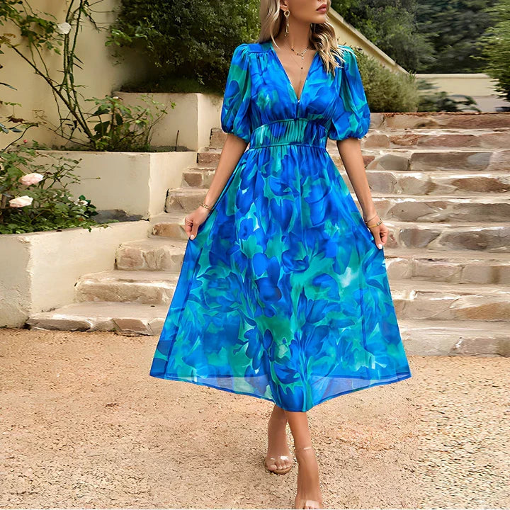 Nina | Trendy bloemenjurk