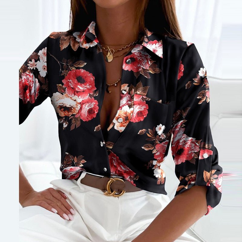 Anouk - Stijlvolle Blouse met Omlegkraag